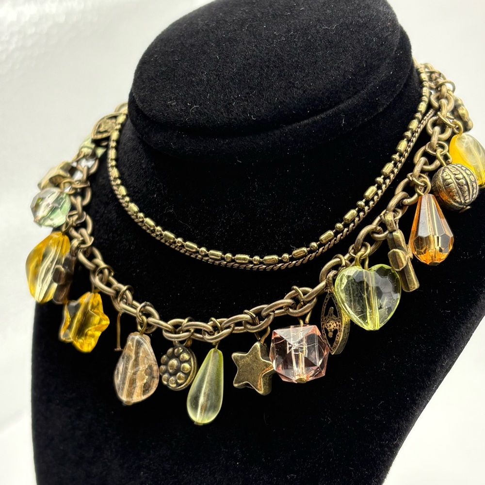 Gold and Yellow Charm Bracelet